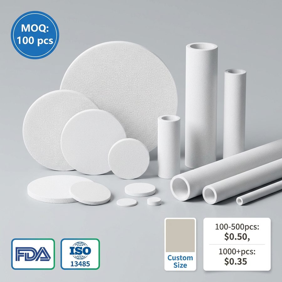 Medical Grade PE Sintered Filter Disc for Oxygen Concentrator and Pipette Tip Filtration